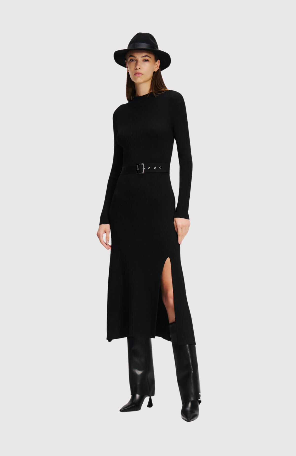 Lslv Buckle Belt Knit Dress