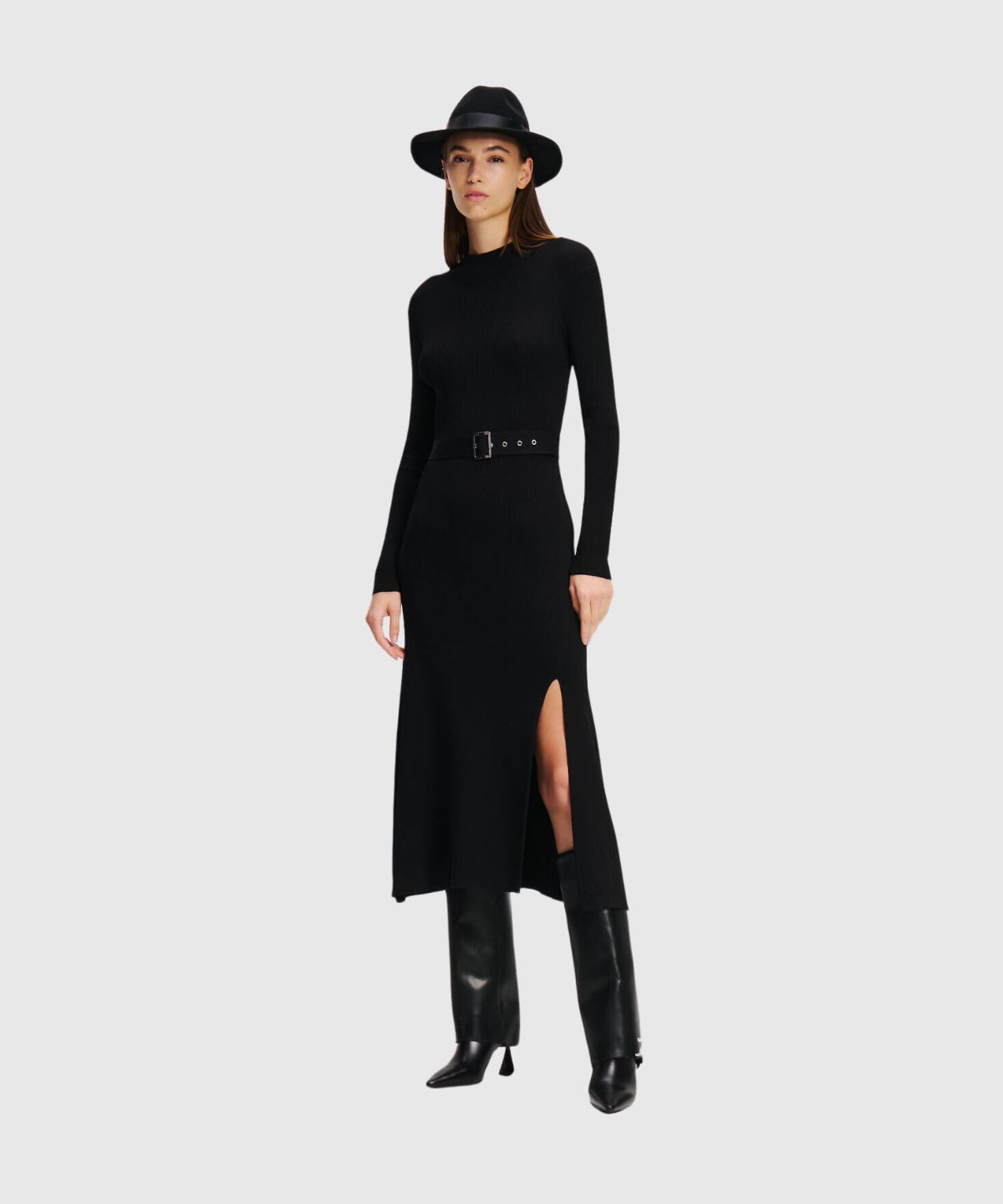 Lslv Buckle Belt Knit Dress