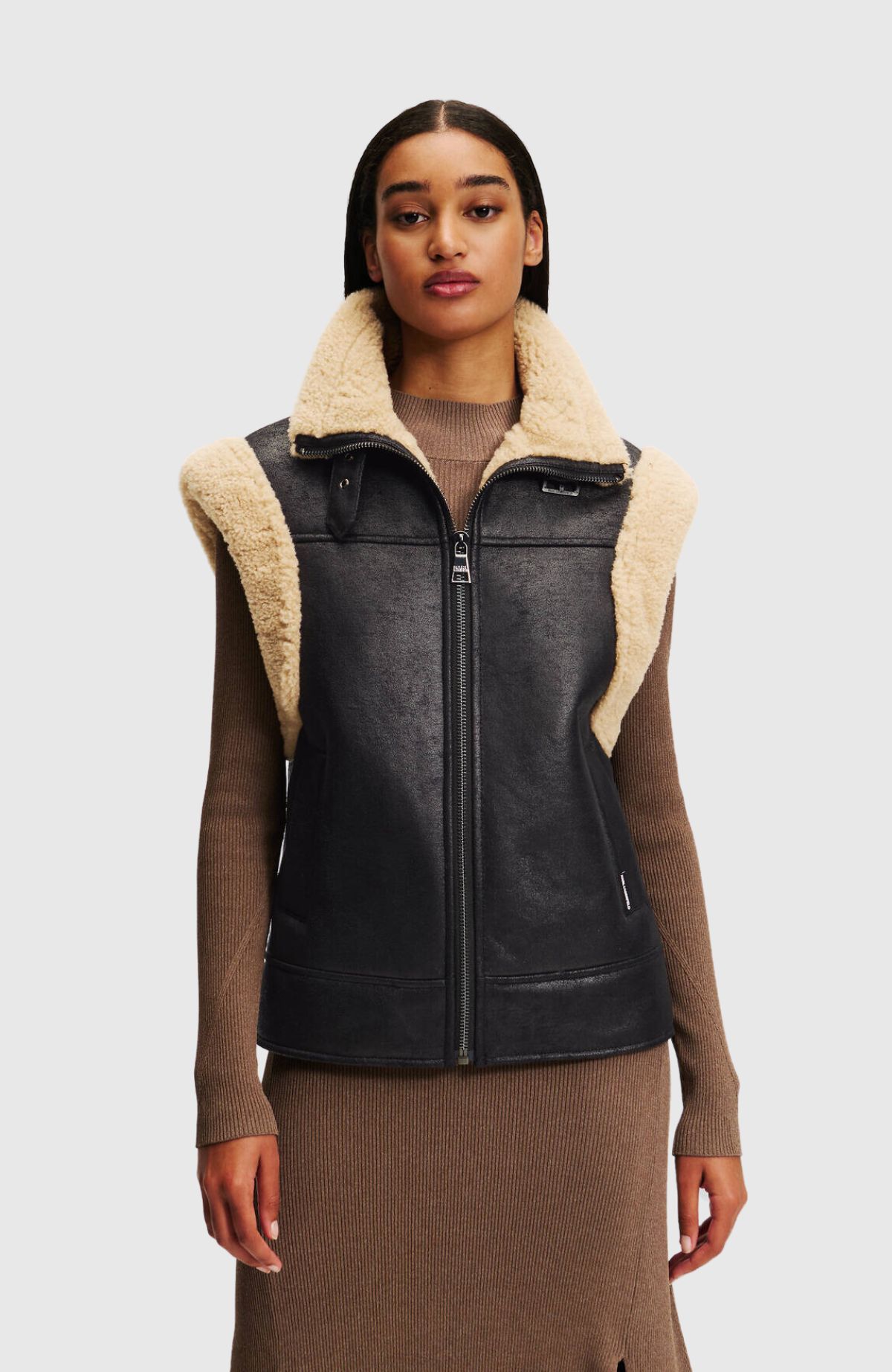 Faux Fur Suede Gilet