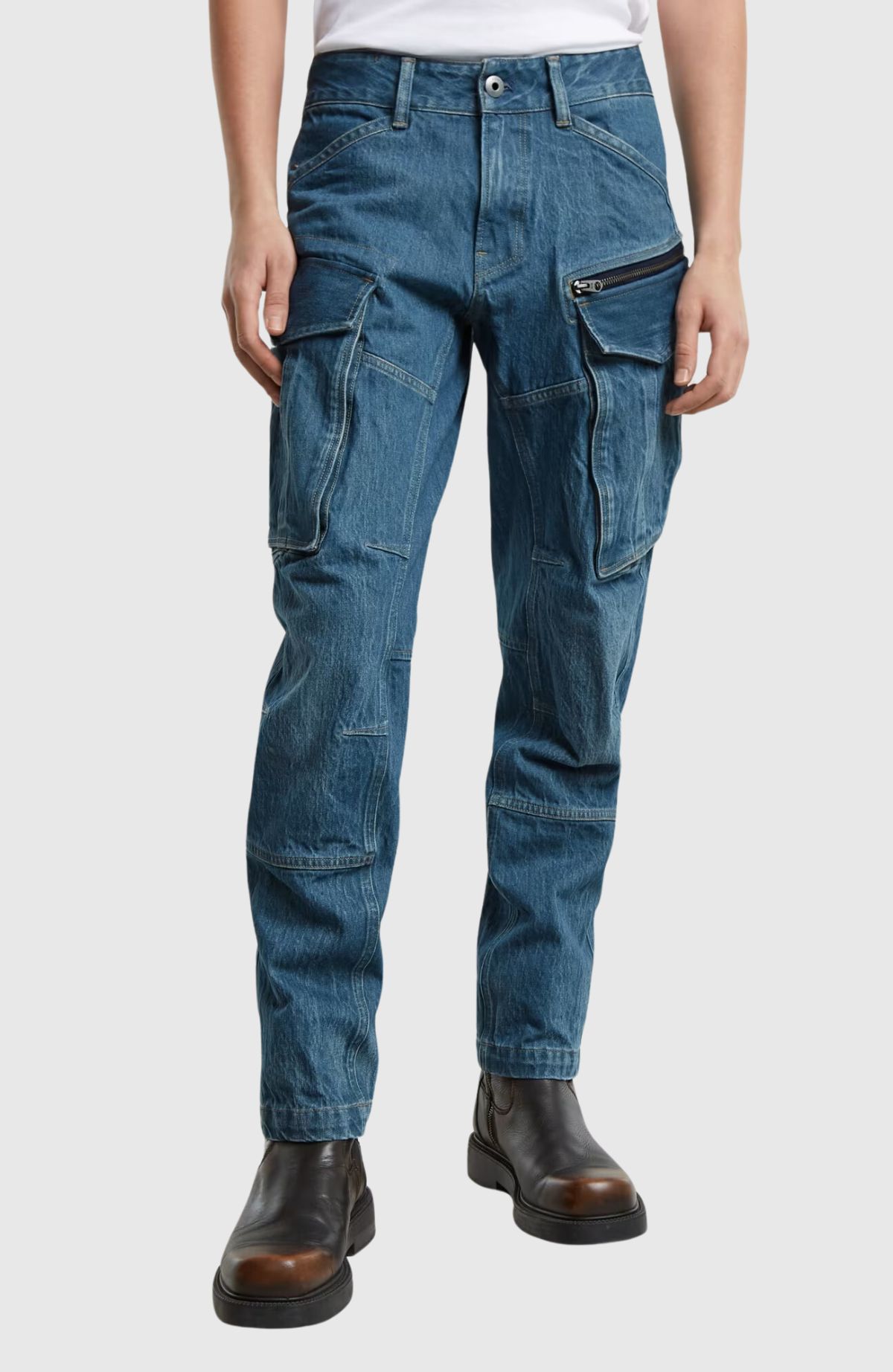 Rovic zip 3d regular tapered denim