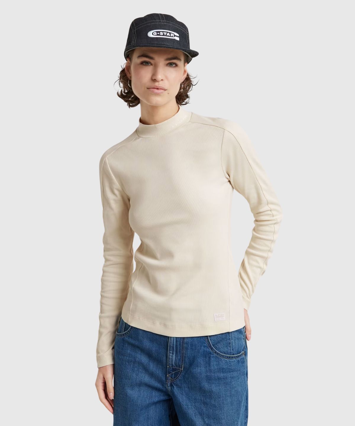 Slim rib mock wmn