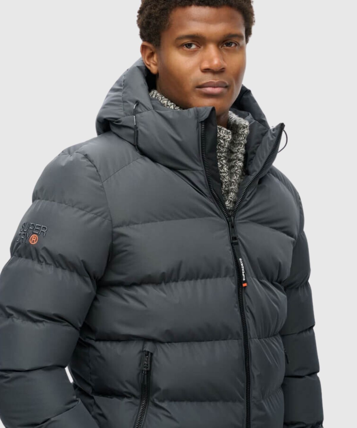 Hooded Sports Puffer Jacket