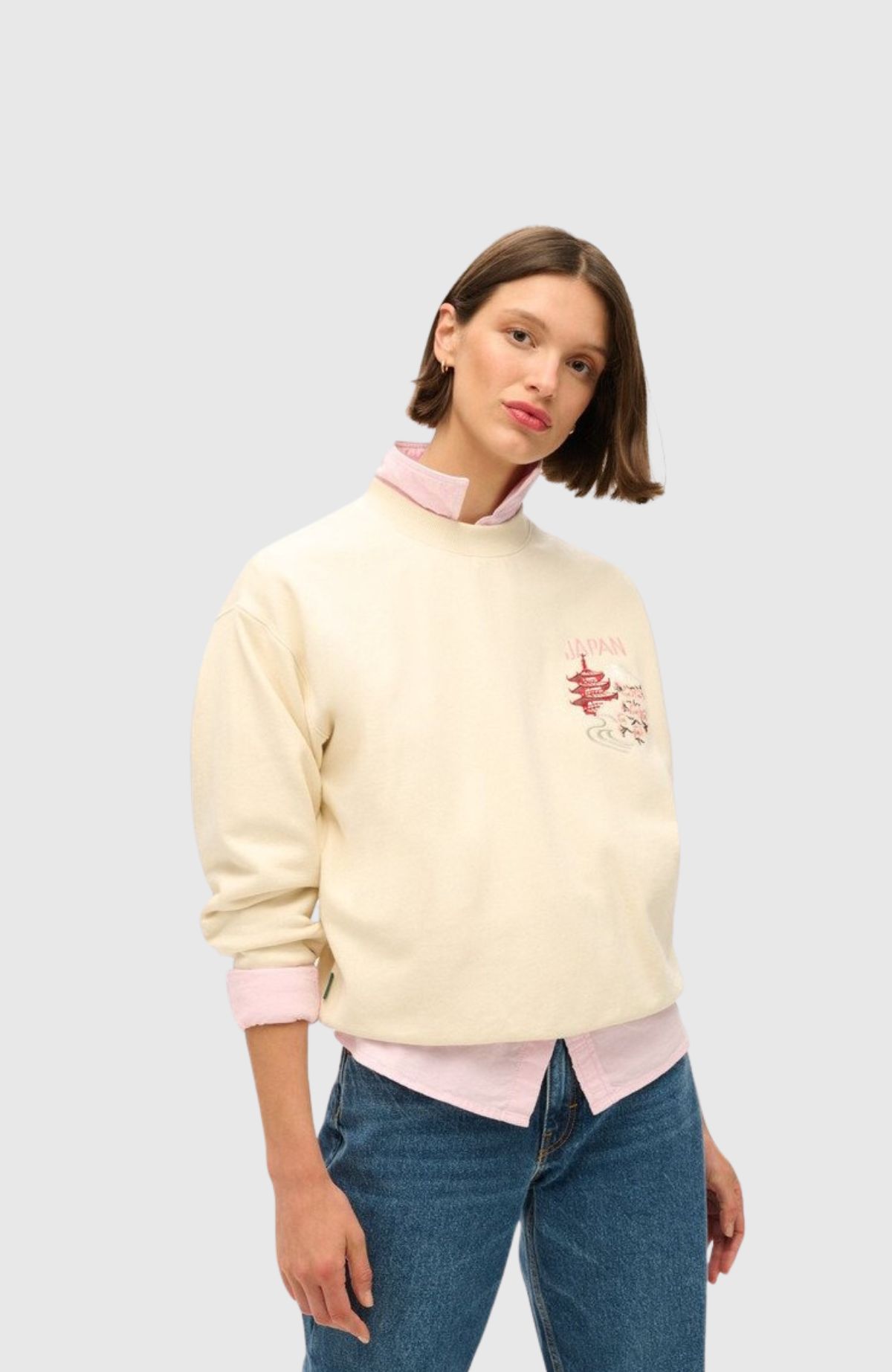 Suika Embroidered Loose Sweat