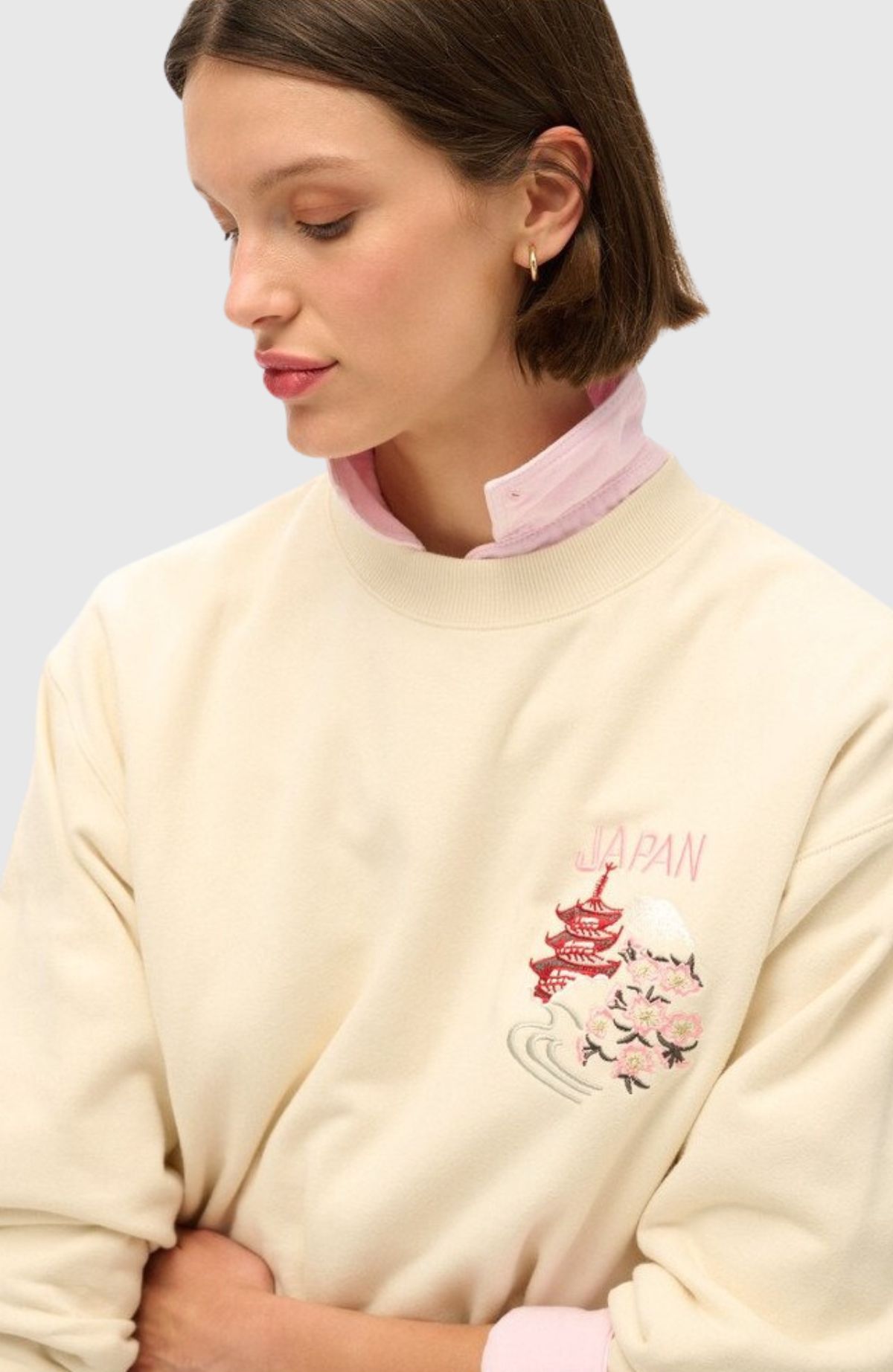 Suika Embroidered Loose Sweat