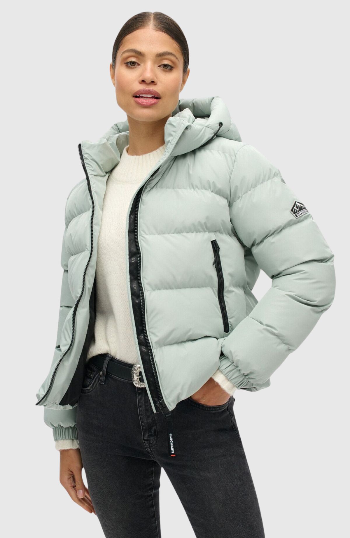 Hooded Sports Puffer Jacket