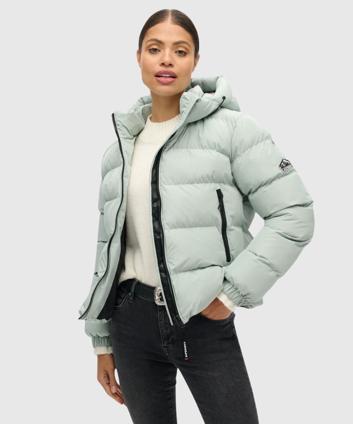 Hooded Sports Puffer Jacket