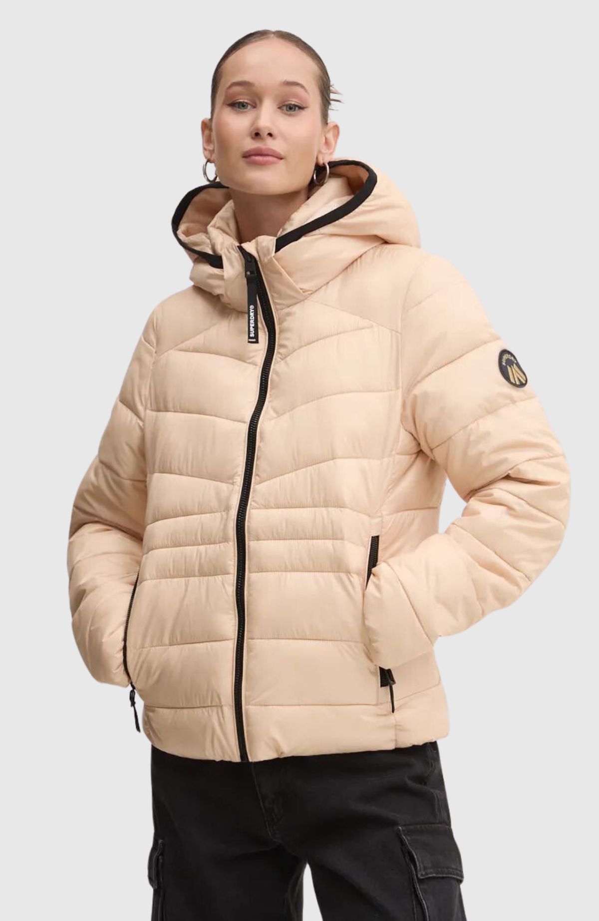 Hooded Fuji Quilt Padded Jkt