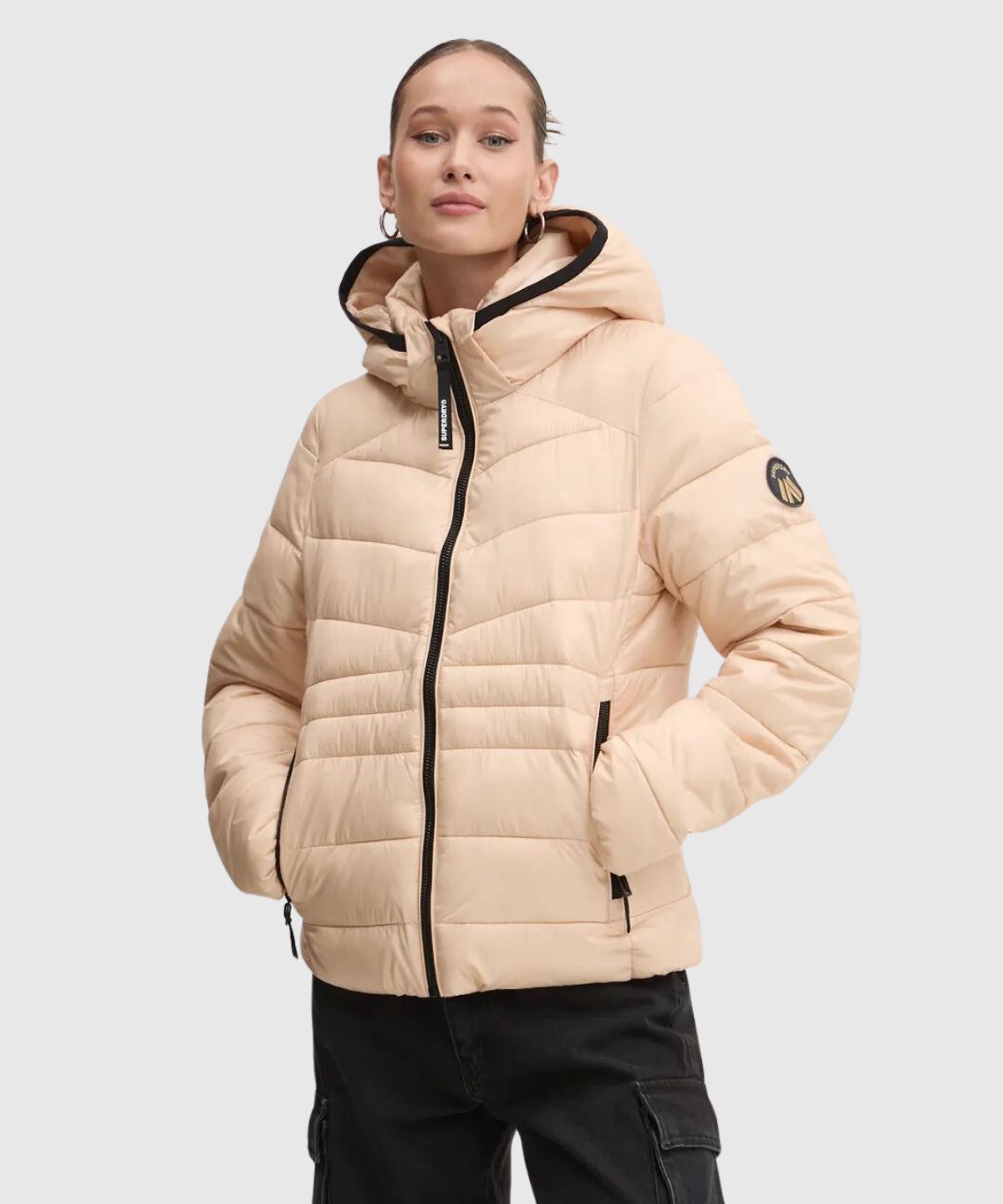 Hooded Fuji Quilt Padded Jkt