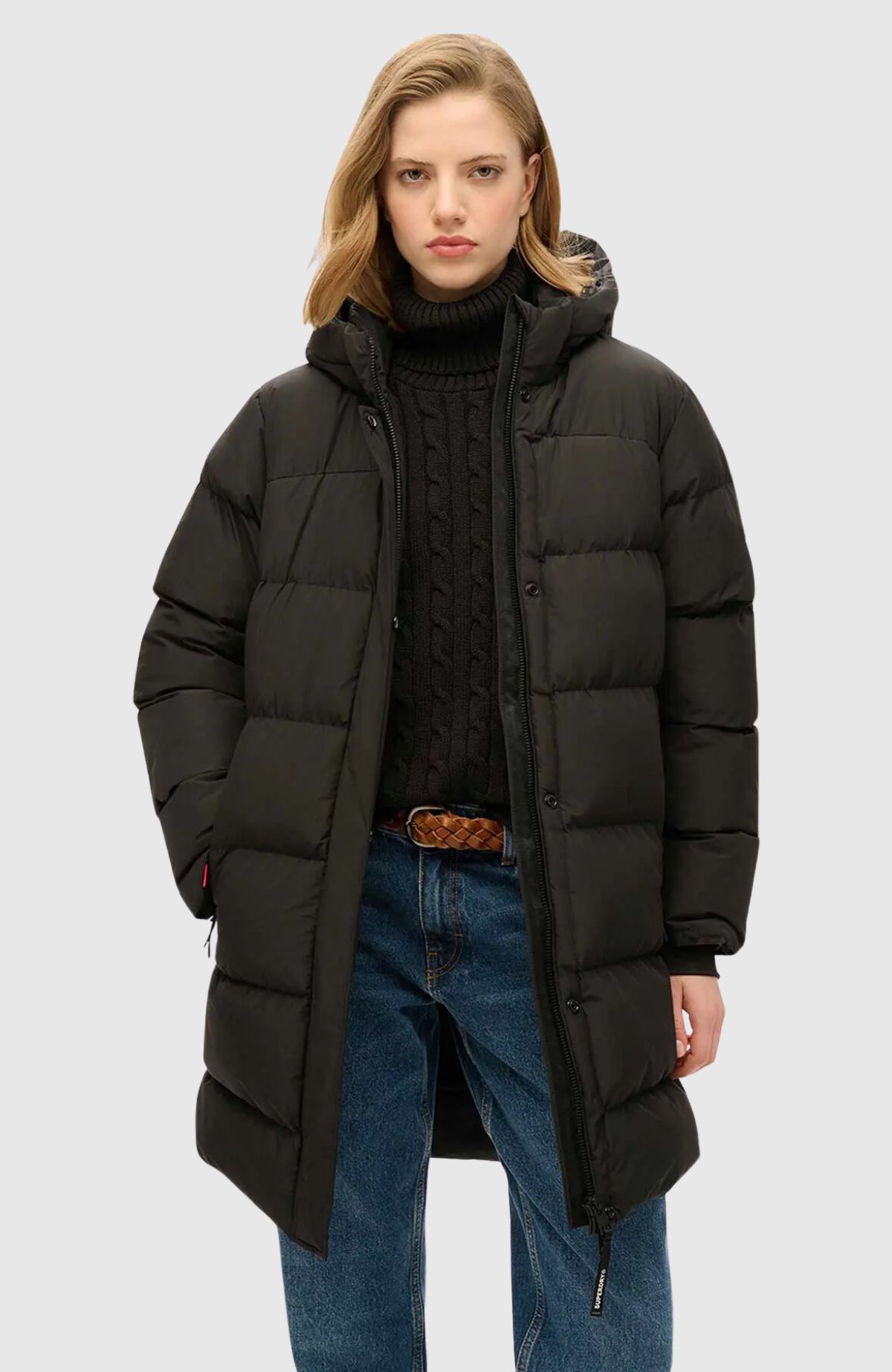 Hooded Sports Puffer Mid Jkt