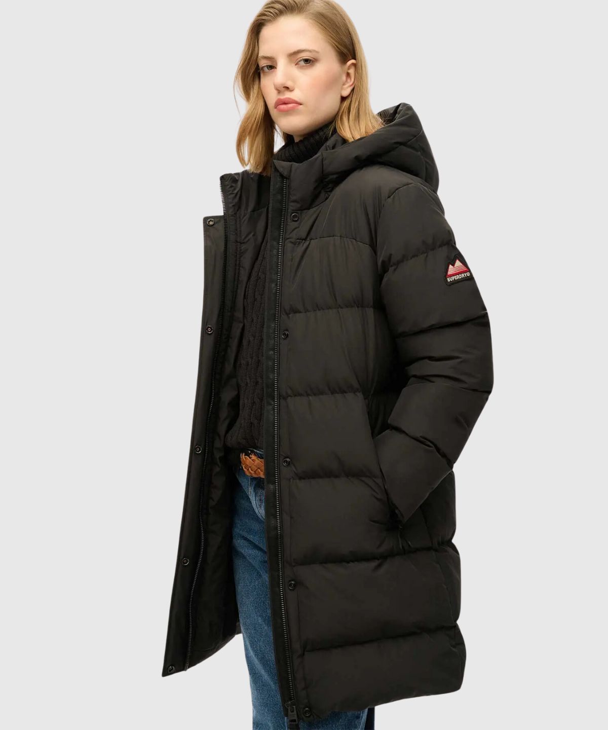 Hooded Sports Puffer Mid Jkt