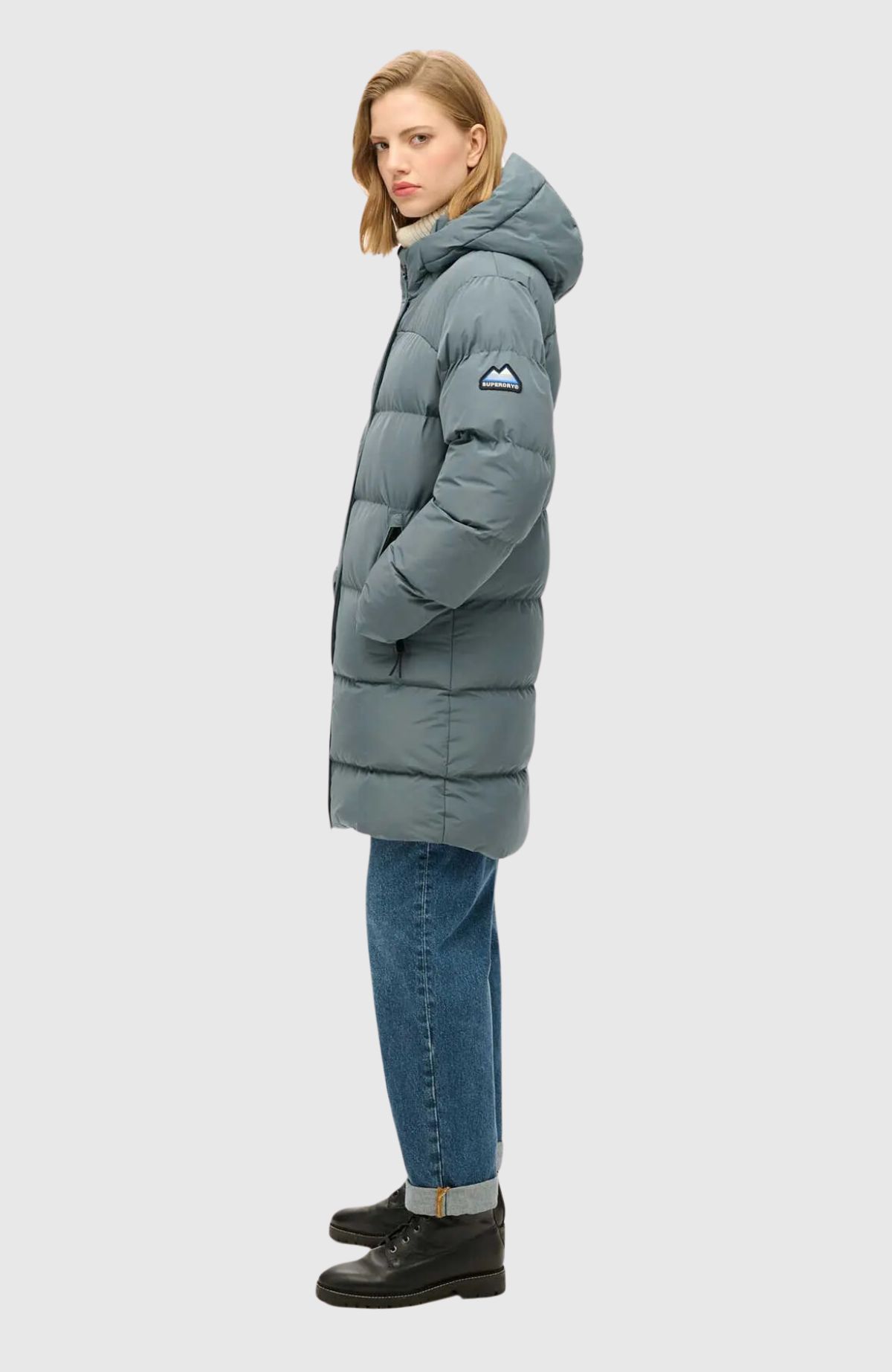 Hooded Sports Puffer Mid Jkt