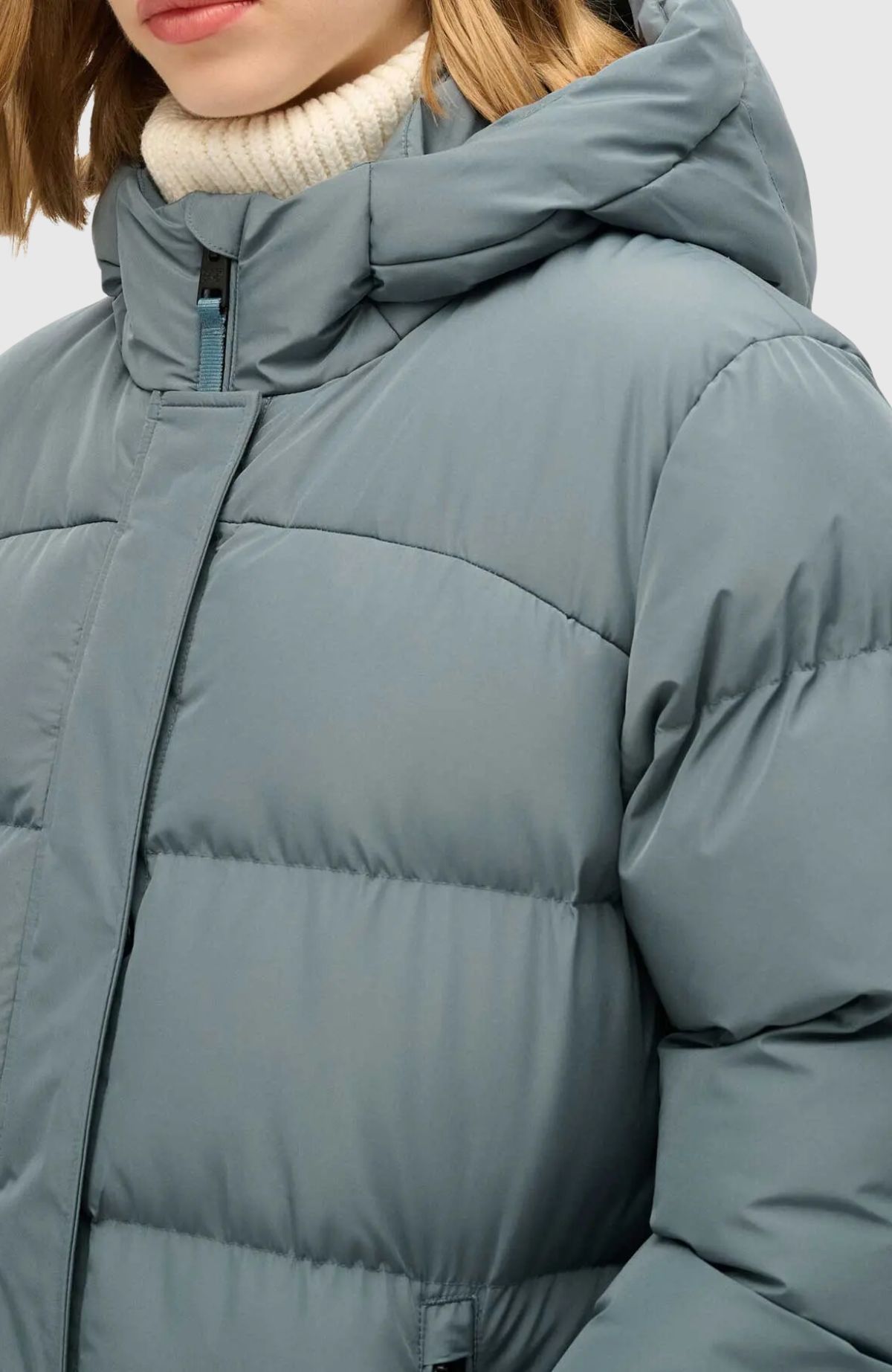 Hooded Sports Puffer Mid Jkt