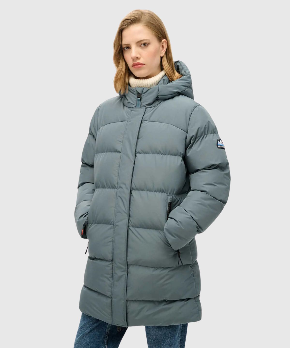 Hooded Sports Puffer Mid Jkt