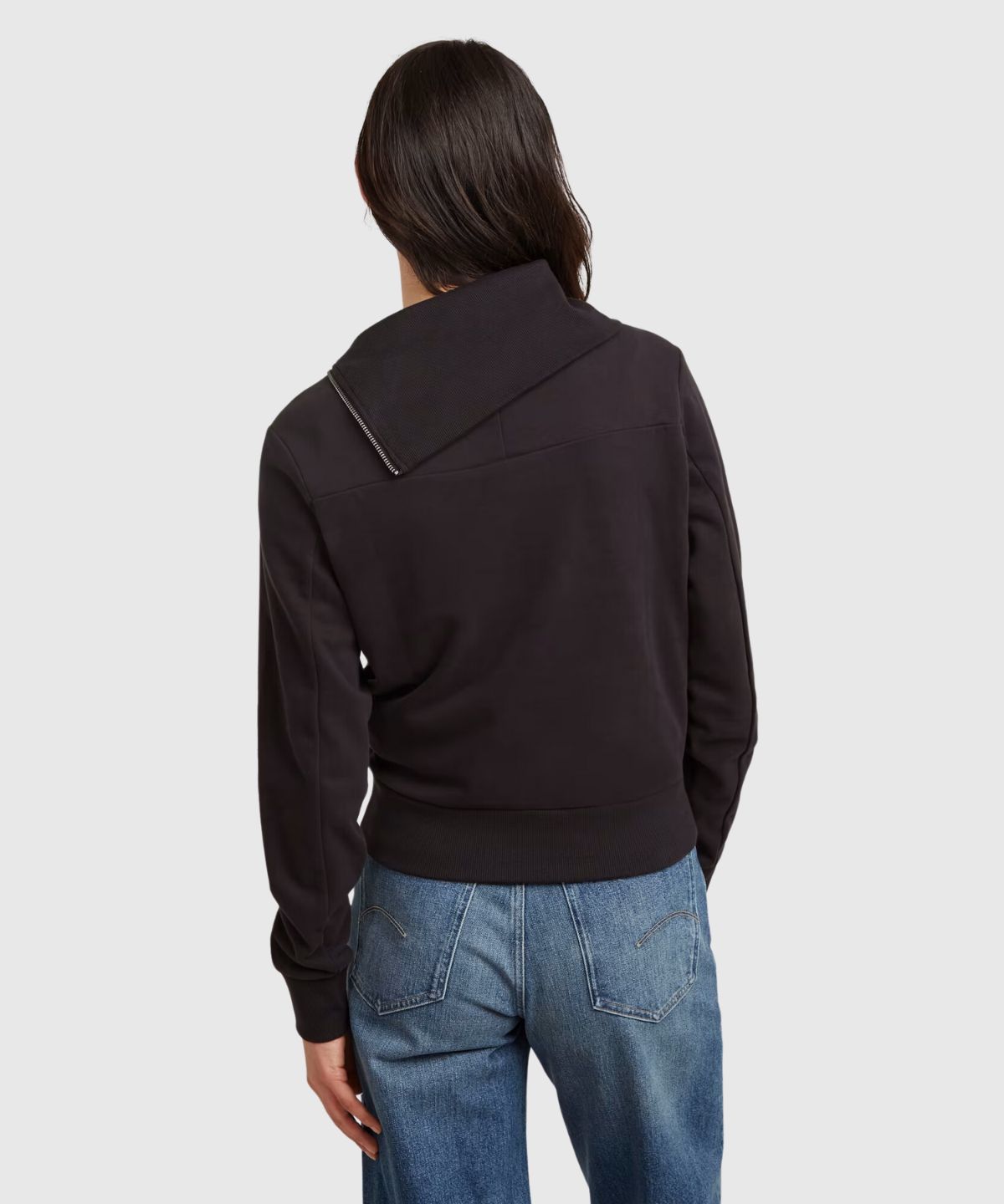 Asymmetric zip snug sw wmn