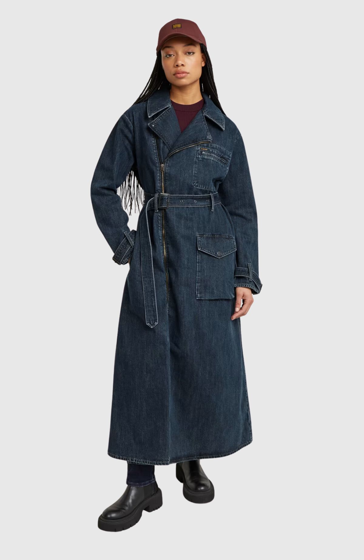 Long Biker trench wmn