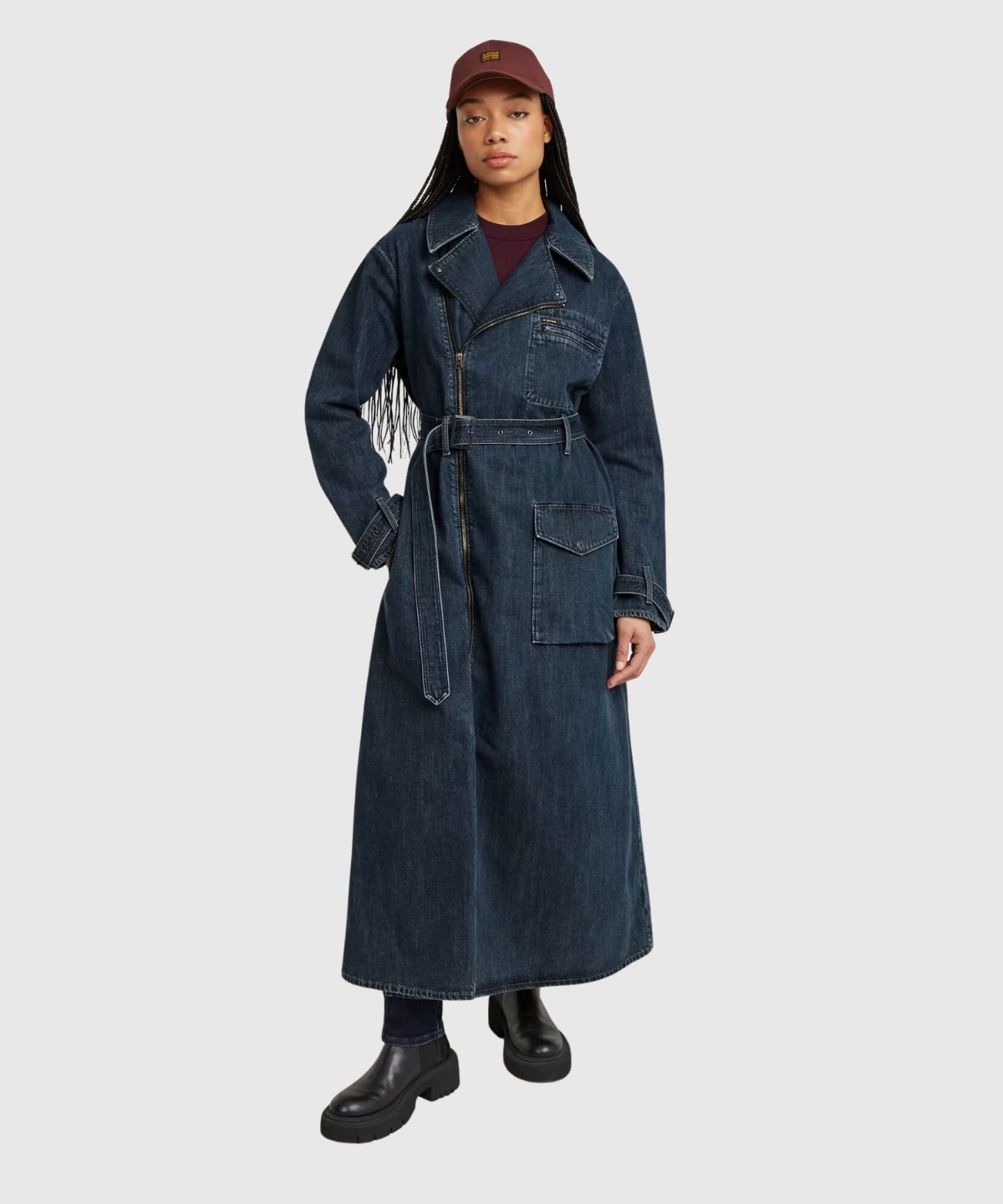 Long Biker trench wmn