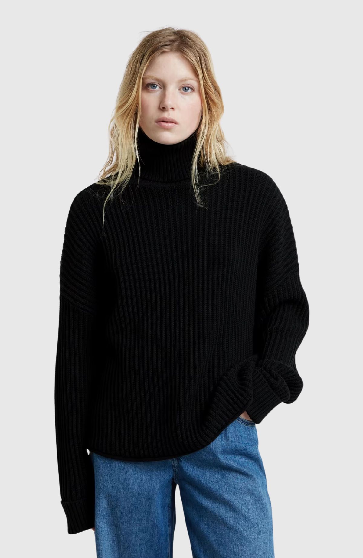 Loose turtle knit wmn